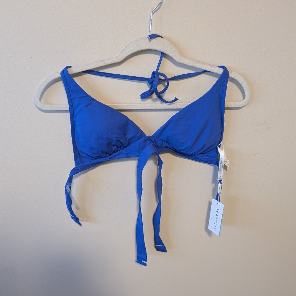 Seafolly Blue Bikini Top NWT